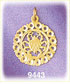 14K Gold Circled Zodiac Cancer Charm