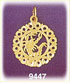 14K Gold Circled Zodiac Scorpio Charm