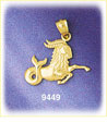 14K Gold Zodiac Capricorn Goat Charm