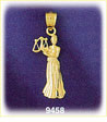 14K Gold Zodiac Libra Scales Charm