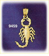 14K Gold Zodiac Scorpio Scorpion Charm