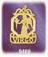 14K Gold Decorative Zodiac Virgo Charm