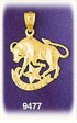 14Kt Gold Zodiac Taurus Charm