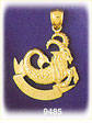 14K Gold Zodiac Capricorn Charm