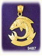 14K Gold Zodiac Pisces Charm