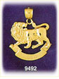 14K Gold Zodiac Leo Charm