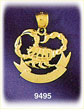 14K Gold Zodiac Scorpio Charm