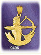14K Gold Zodiac Sagittarius Charm